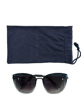 NWOT Lucky Brand Trinity Teal Gradient Cat Eye Sunglasses
